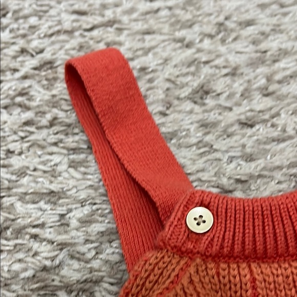 Cat & Jack Orange Chunky Knit 100% Cotton Bubble Romper - Size Newborn - Picture 5 of 13